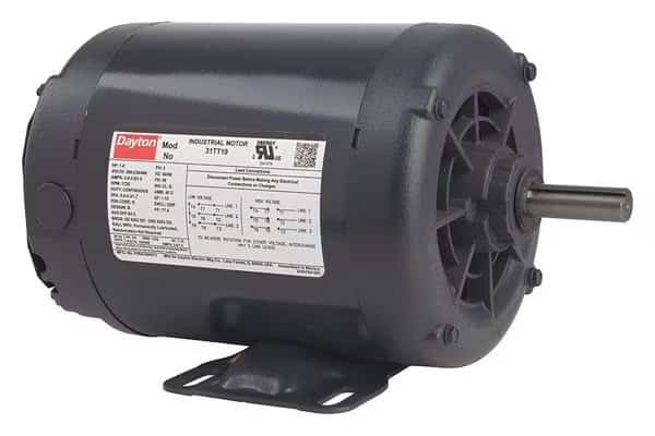 3-Phase General Purpose Motor, 1/2 HP, 56 Frame, 230/460V AC Voltage, 1,140 Nameplate RPM, DAYTON, Mfr# 31TT11