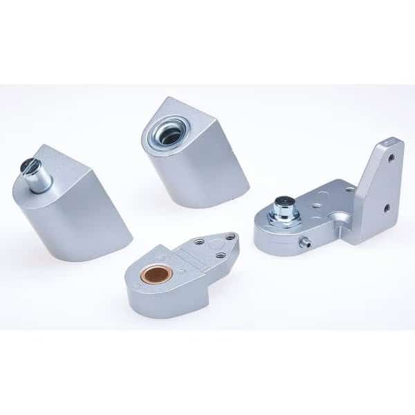 Pivot Hinge, Diecast Aluminum, Half Surface Mounting, 1 5/16 in Leaf W x 2 13/16 in Leaf H