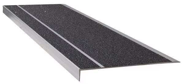 Stair Tread Cover Extruded Aluminum Black, 48 in W x 5/32" Thick