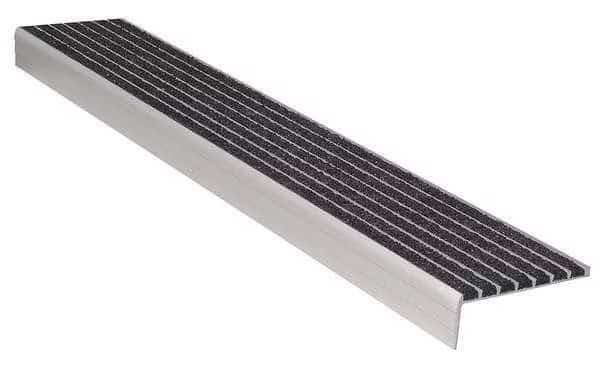 Stair Nosing Extruded Aluminum Black, 36 in W x 1/4" Thick