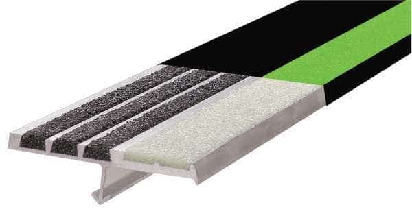 Stair Nosing, Black, 36in W, Extruded Alum, M231BFNGBLA3