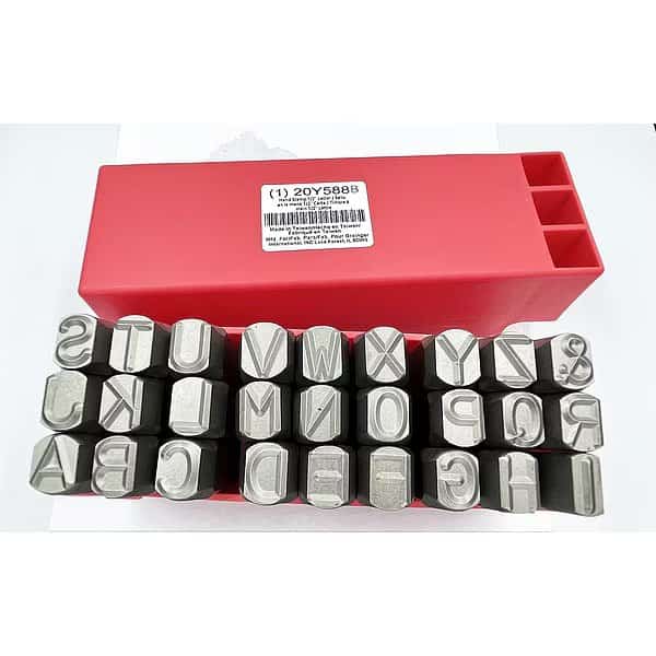 Hand Stamp,1/2 In,Letter Set, Mfr#: 20Y588, EnjoyTool select