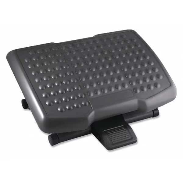 Adjustable Height Footrest, 6.50", Black