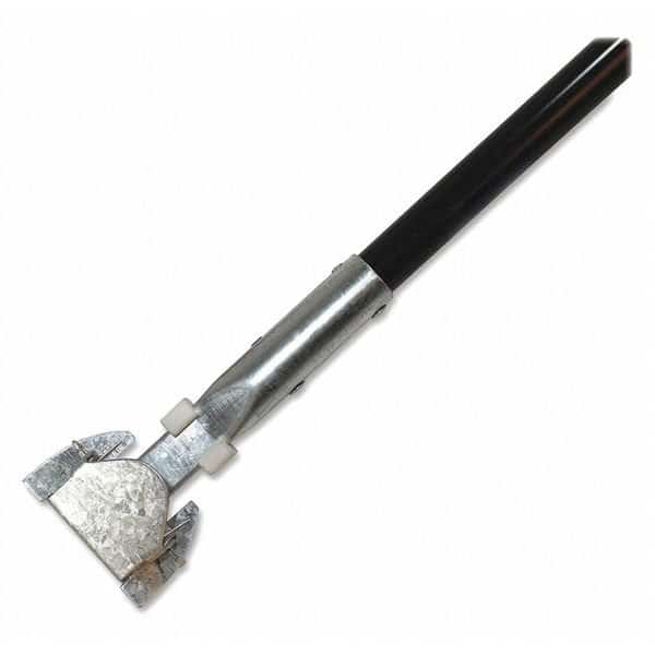 60 in L Dust Mop, Clip-On Connection, Black