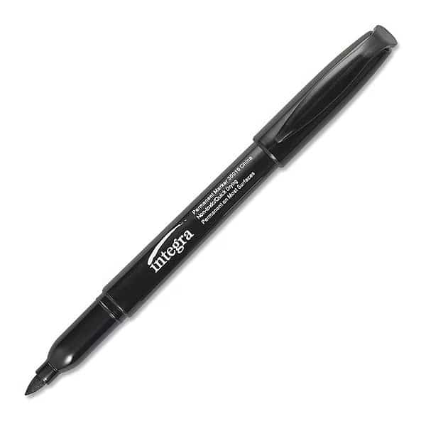 Permanent Fine Point Markers, Black, PK12, INTEGRA, Mfr# ITA30016