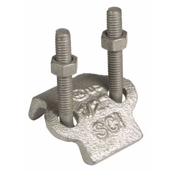 Clamp, Conduit Use, 1-1/4 in, Malleable Iron, Galvanized