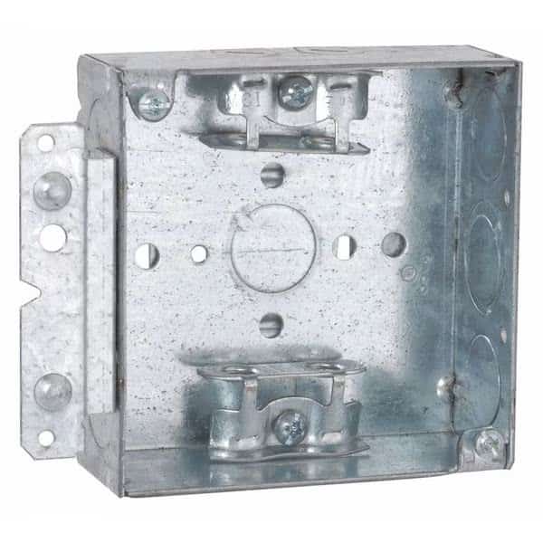 Box, Sq, 1-1/2 D, Mc-Clp Hbrkt, 1/2-3/4, 4, RACO, Mfr# 213HWP