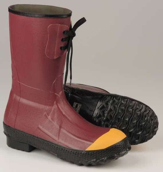 Men's Rubber Boot, 8 Steel Toe, 12" H, Red, 223120