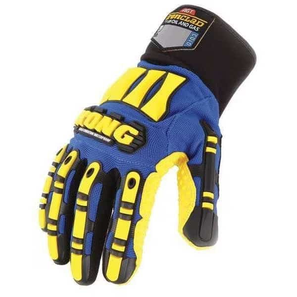 Cold Protection Gloves, Synthetic Leather Palm, Polyester Lining, Blue/Yellow, L ( 9 )