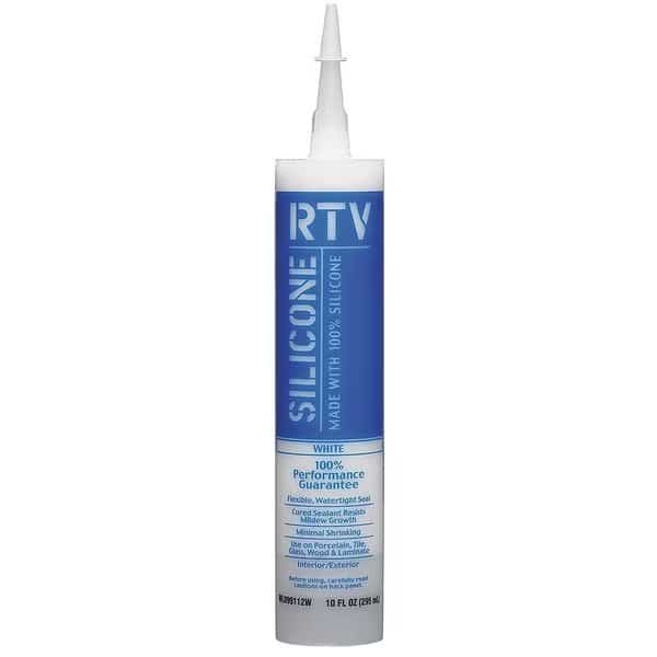 Tube Silicone Sealant, 10 oz, White, Temp Range -49 Degrees  to 302 Degrees F
