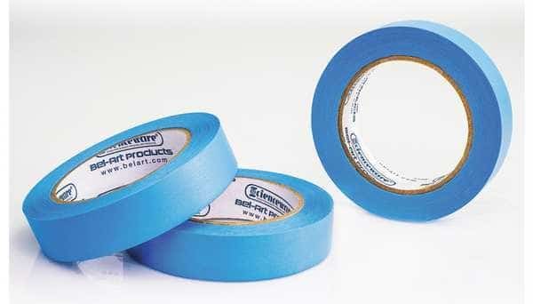 Label Tape, 1 in W x 40 yd. L, 6.30 mil Thick, Blue, Rubber Adhesive, 3 PK