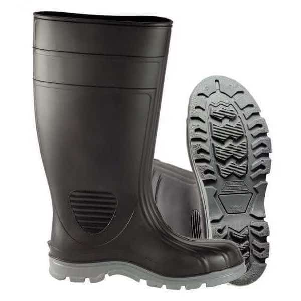 Men's Work Tuff Tall Rubber Boots, Steel Toe, 15" Height, Black, 10 (Formerly Talon Trax), PR