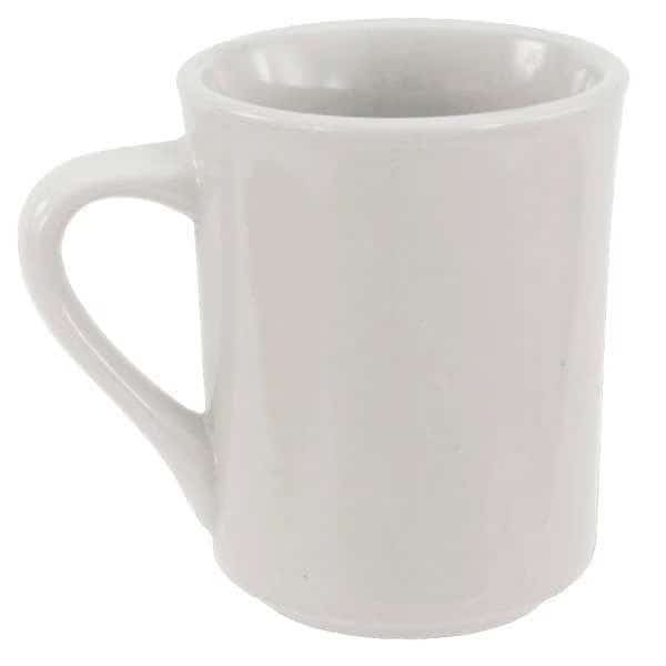 White Narrow Rim Mug 8-1/2 oz., Pk36