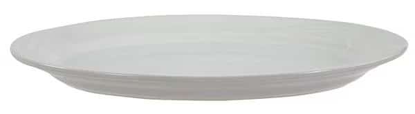 Platter, 12-1/2x8-3/4 In, Bone Wht, PK12