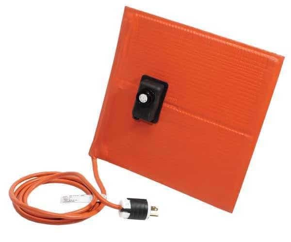Heating Blanket, Silicone Rubber, 120V, 1620W, 18"W x 36"L, PSA, Plug