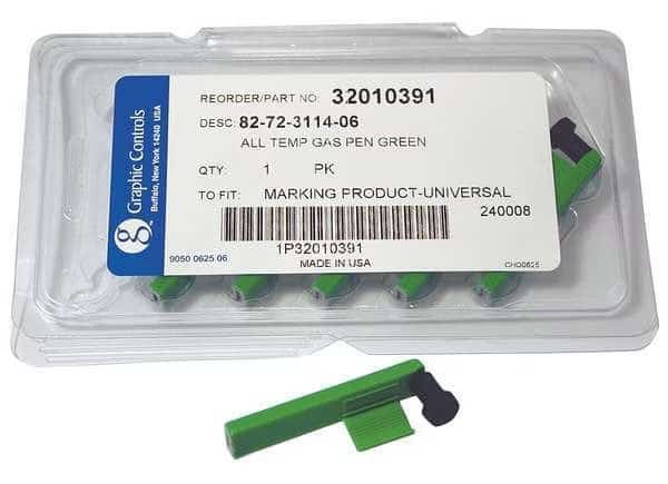 Chart Recorder Pen,Green,PK6, Mfr#: 82-72-3114-06 - GREEN TEMPERATURE PENS, GRAPHIC CONTROLS