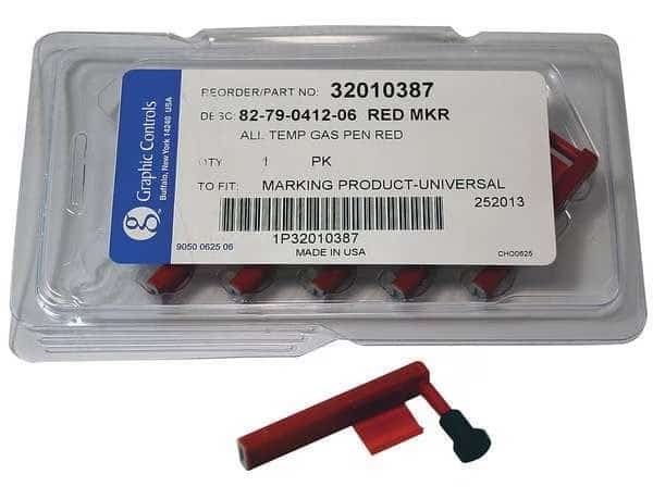 Chart Recorder Pen, Red, 0.800 In Bold, PK6