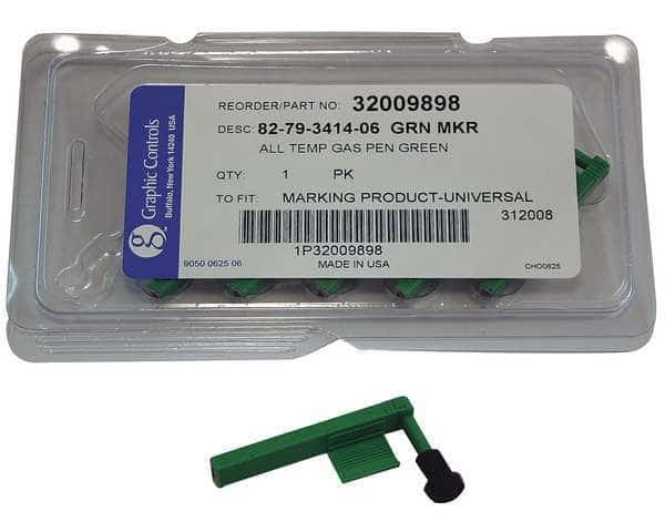 Chart Recorder Pen, Green, PK6