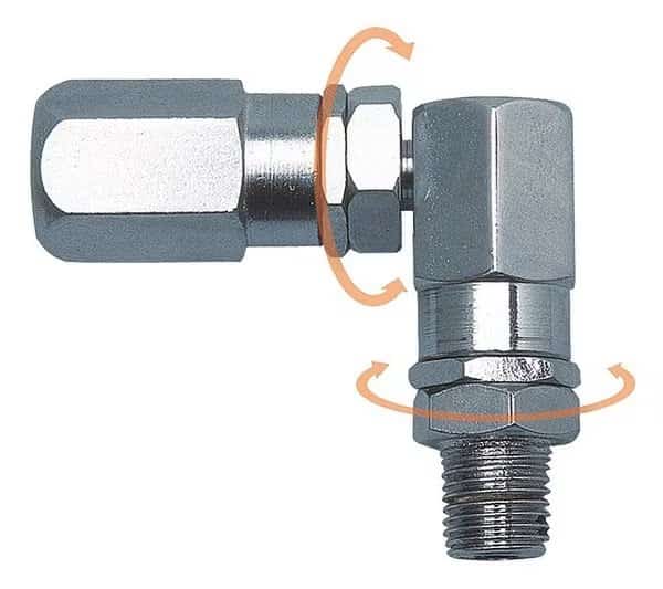 Grease Gun Swivel,90 Deg.,1/8 In., Mfr#: 21EM18, WESTWARD