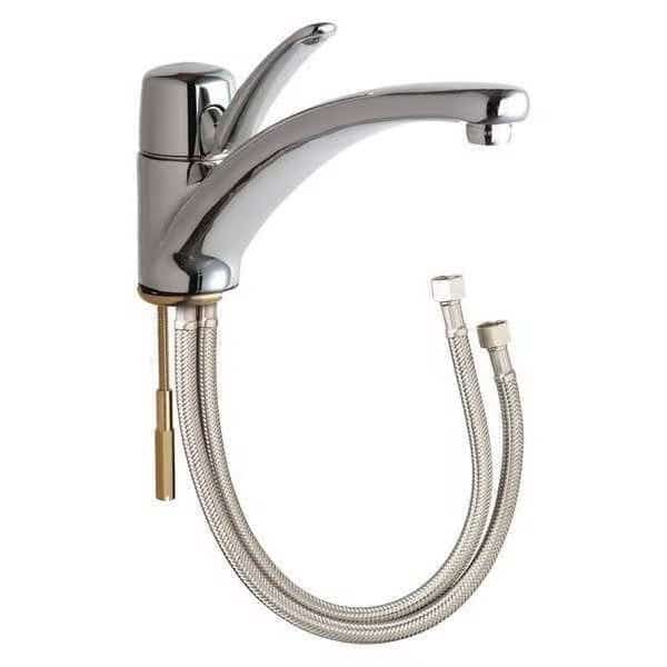 Manual Single Lever Hot And Cold Water, Single Hole Mount, 1 Hole, Chrome plated