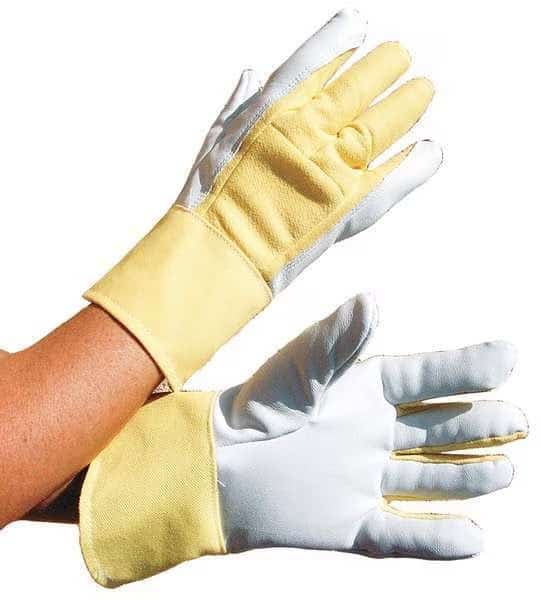 Anti-Vibration Gloves, Leather, L, PR
