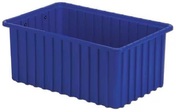 Divider Box, Blue, Polyethylene, 16 1/2 in L, 11 in W, 7 in H, 0.51 cu ft Volume Capacity, LEWISBINS, Mfr# DC2070 Dk Blue