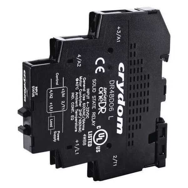 Solid State Relay, 4 to 32VDC, 6A, Crydom, Mfr#: DR06D06