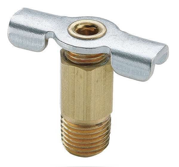 Brass Drain Cock Ball Valve Inline 1/8"
