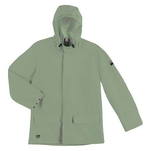Rain Jacket, PVC/Polyester, Army Green, M