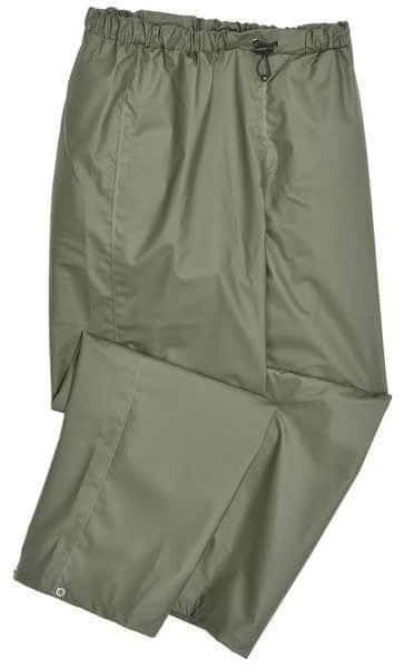 Rain Pants, PVC/Polyester, Army Green, 2XL, HELLY HANSEN, Mfr# 70429_480-2XL