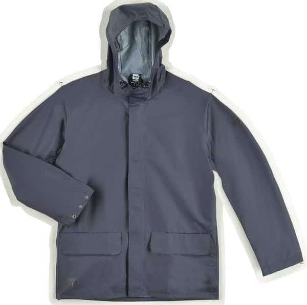Rain Jacket, PVC/Polyester, Navy, 4XL