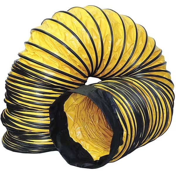 Ventilation Duct, 8 in x 25 ft, Blk/Ylw