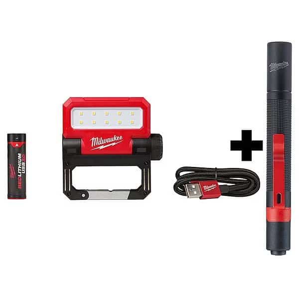 USB  Pivoting Flood Light + Penlight