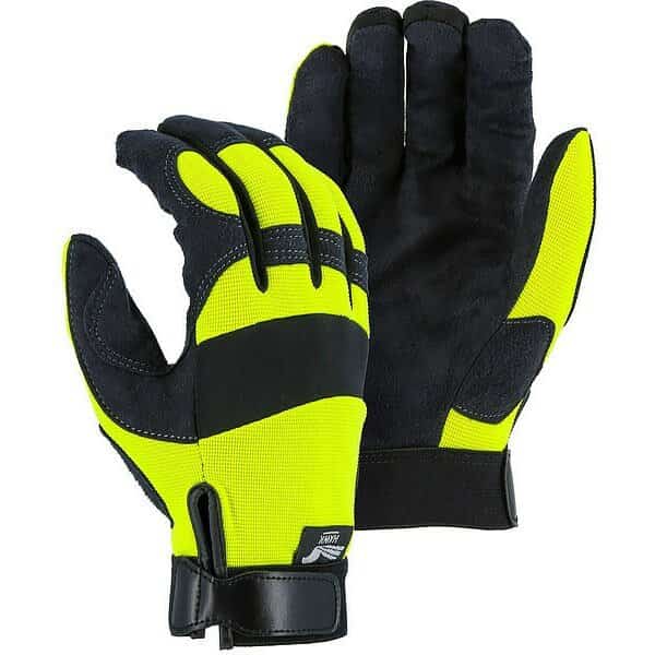 Glove, Hi Vis Back, Black/Yellow, 2XL, PR