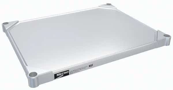 Autoclavable Solid Shelf 30"W x 14"D SS, 800 lb. Capacity