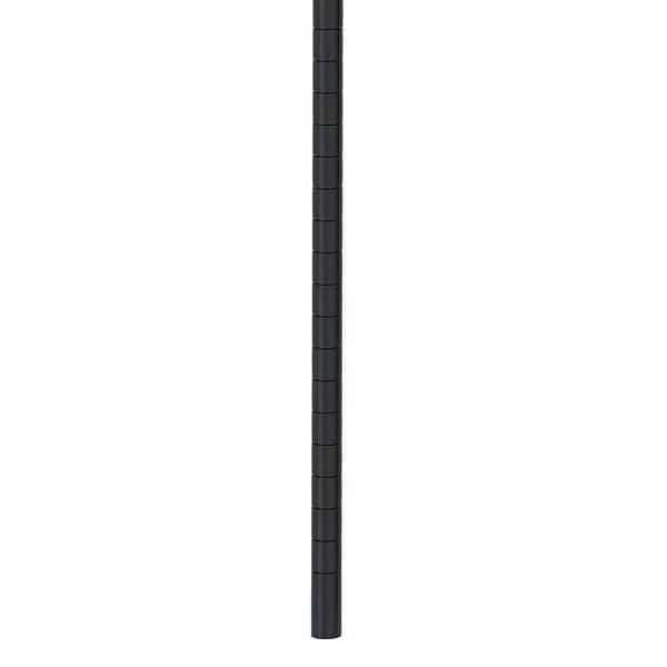 Stationary Post, 1"W x 86-5/8"H, Black, PK4