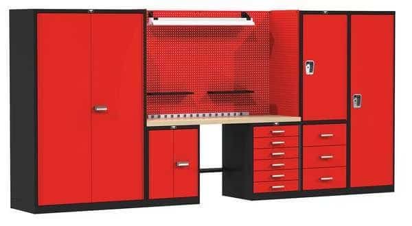 Modular Cabinet Set,78" H,168" W,24" D, Mfr#: FKSECURESTOR-LG-M, HALLOWELL