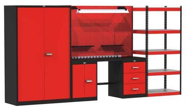 Modlr Cabnt/Shelving Set,78"H,168"W,24"D, Mfr#: FKMIXEDSTOR-LG-S, HALLOWELL