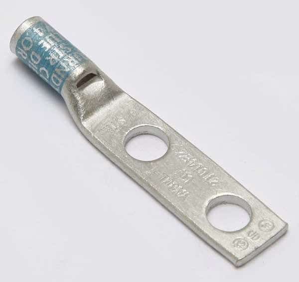 Two Hole Lug Compression Connector, 6 AWG