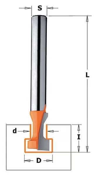 Keyhole Router Bit, HWM, 3/8 in