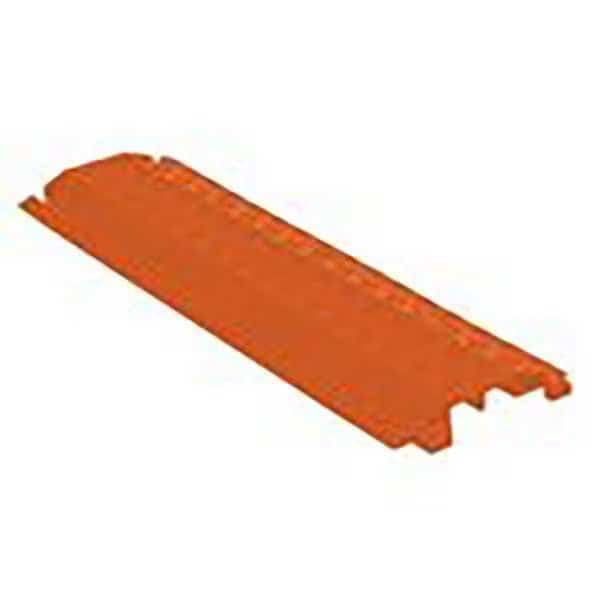 Cable Protector, 1-1/2 in H, 38-1/2 in L, 10-3/4 in W, 2 Channel, Polyurethane, Orange