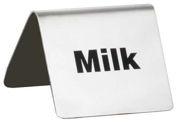 Milk Buffet Sign, SS, Silver