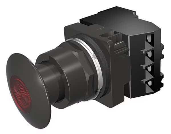 Illuminated Push Button, 30 mm, 1NO/1NC, Red, SIEMENS, Mfr# 52BP2J2A