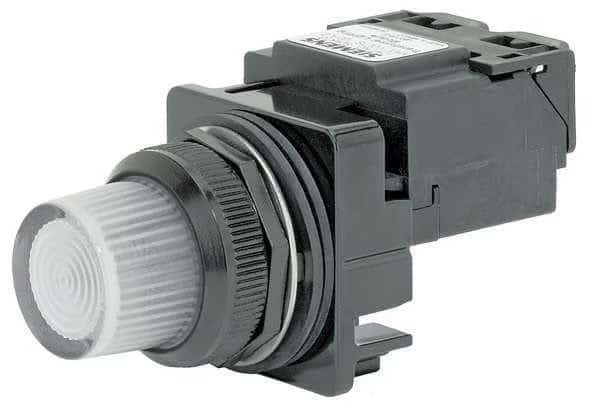 Pilot Light, LED, Full Voltage, White, 30mm, SIEMENS, Mfr# 52BL5DBXB