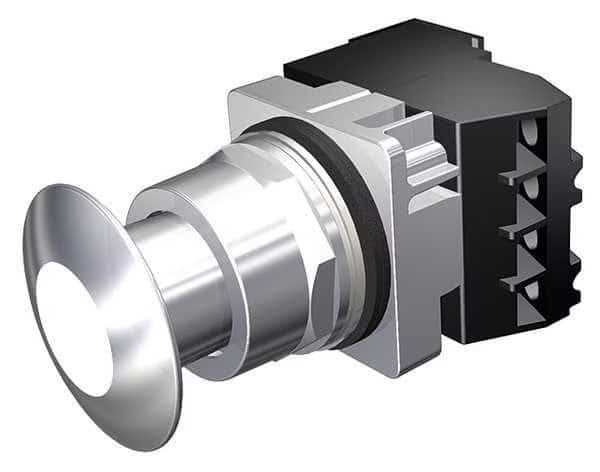 Illuminated Push Button, 30 mm, 1NO/1NC, White, SIEMENS, Mfr# 52PP2GBAB