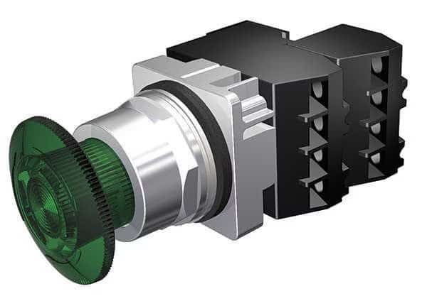 Illuminated Push Button, 30 mm, 2NC, Green, SIEMENS, Mfr# 52PR8HSG