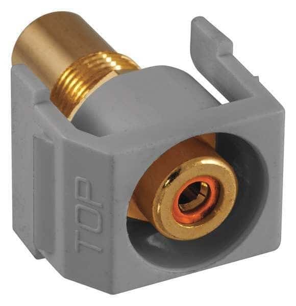 Inline Coupler, RCA, Duplex, Gray