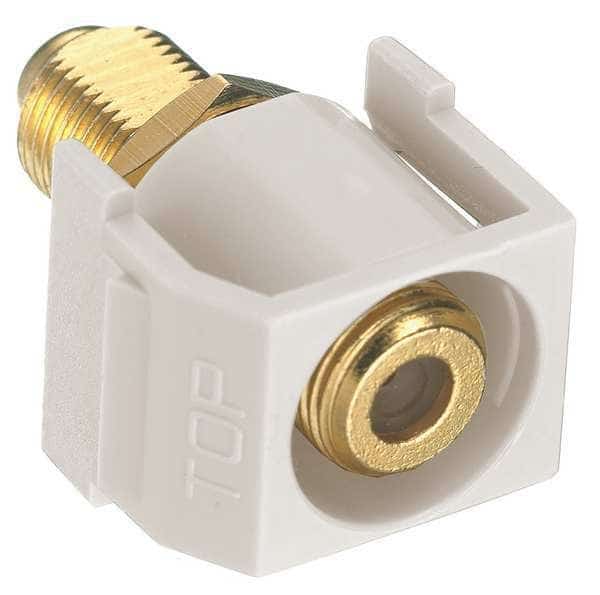 Connector,RG6/RG59,Light Almond, Mfr#: SFGRFOW, HUBBELL PREMISE WIRING