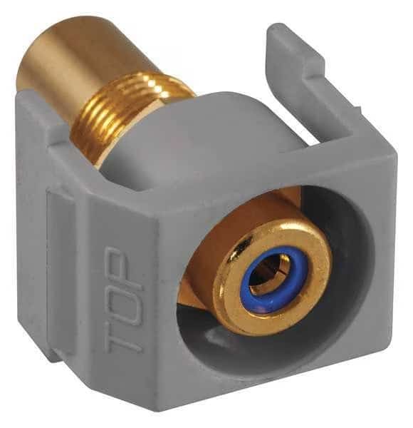 Inline Coupler, RCA, Duplex, Gray, HUBBELL PREMISE WIRING, Mfr# SFRCBRGY