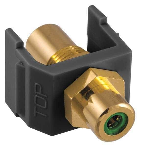 Inline Coupler,RCA,Duplex,Black, Mfr#: SFRCGNFFBK, HUBBELL PREMISE WIRING